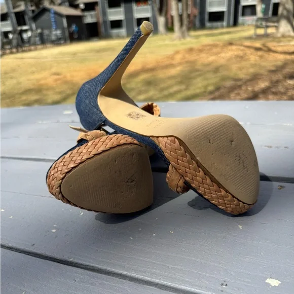 Guess Marciano Stylish Women's Heels with Woven Strap S/7.5 - Picture 9 of 15